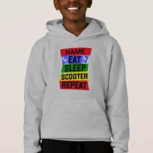 Add Name Eat Sleep Scooter Repeat                  Hoodie