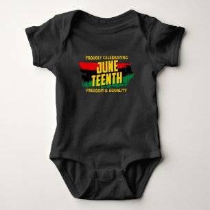 Add Name Edit Text Celebrating Juneteenth Freedom Baby Bodysuit