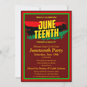 Add Name Edit Text Celebrating Juneteenth Freedom Invitation