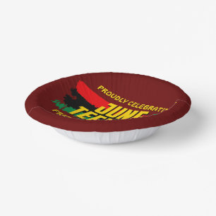 Add Name Edit Text Celebrating Juneteenth Freedom  Paper Bowls