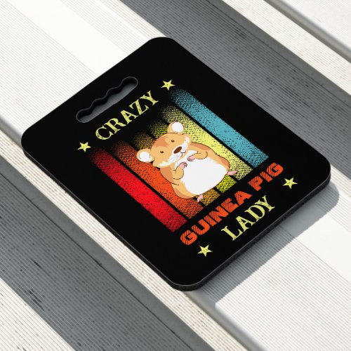 Add Name Edit Text Crazy Guinea Pig Lady Mom  Seat Cushion