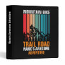Add Name Edit Text Mountain Bike Trail Adventure   3 Ring Binder