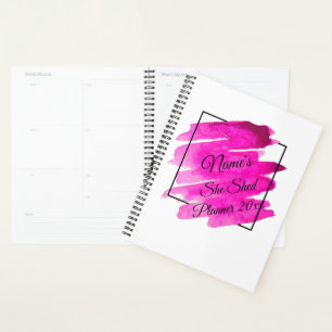 Add Name Edit Text She Shed Mauve Brush Stroke     Planner