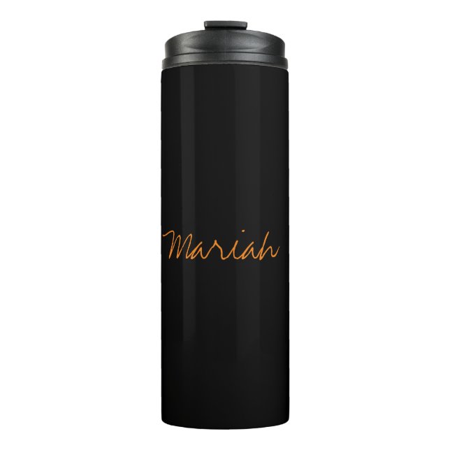 Add Name Elegant Creative Classical Handwriting Thermal Tumbler (Front)