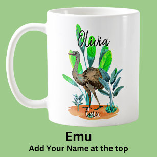 Add Name Emu Australian Bird Animal Coffee Mug