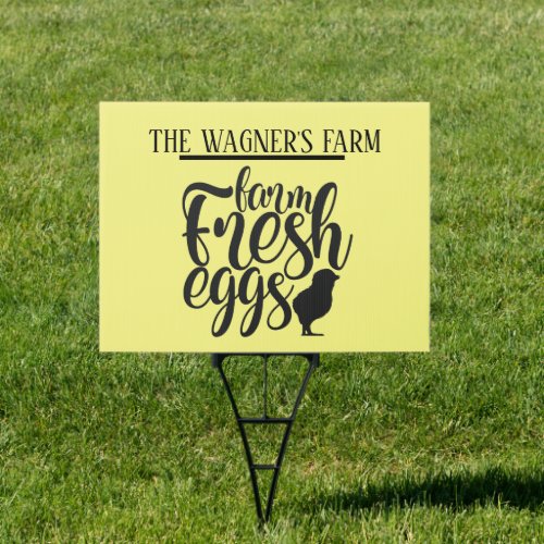 add name Farm fresh eggs Sign