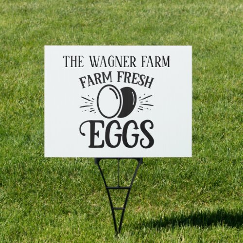 add name Farm Fresh eggs word art Sign