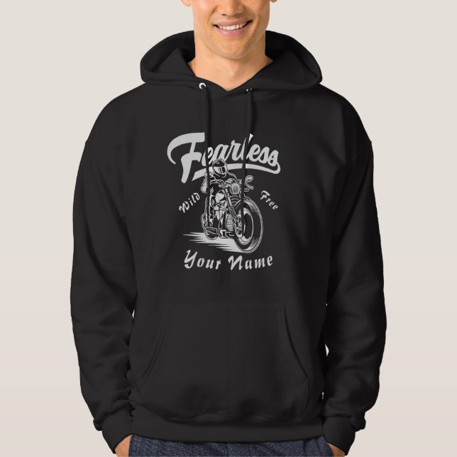 Add Name Fearless Wild Free Motorcycle             Hoodie (Front)