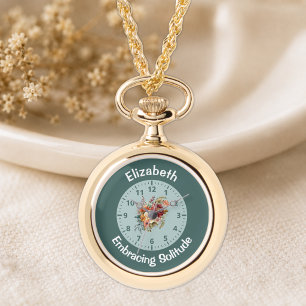 Add name floral introvert solitude green watch