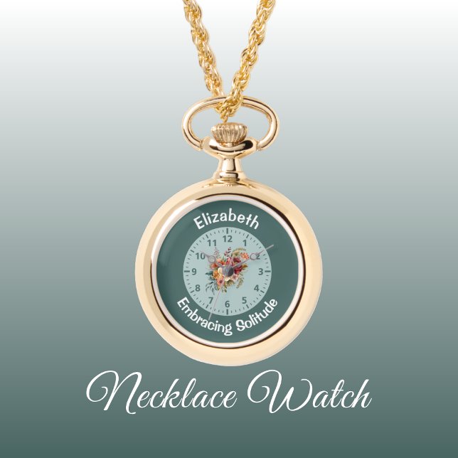 Add name floral introvert solitude green watch (Creator Uploaded)