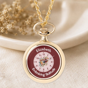 Add name floral introvert solitude pink watch