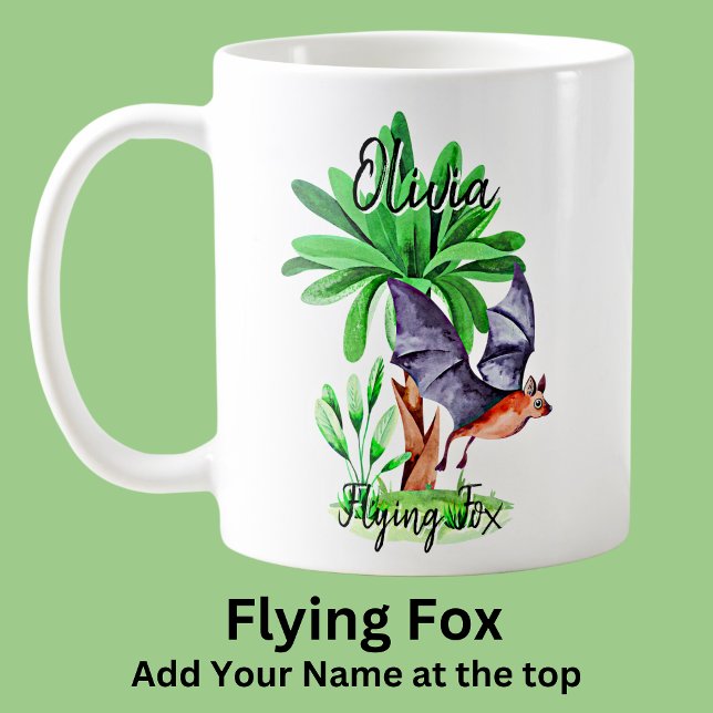 Add Name Flying Fox Australian Animal Coffee Mug (Creator Uploaded)