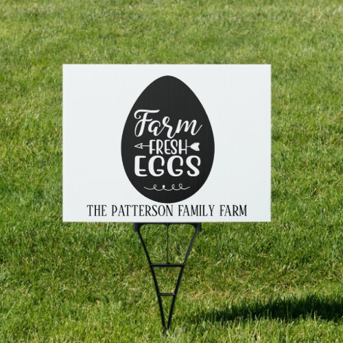 add name fresh eggs vendors farm sign