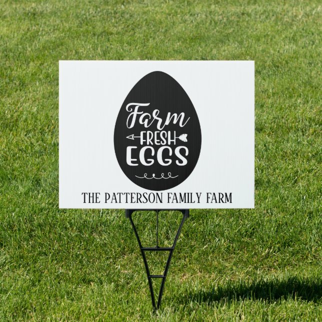 add name fresh eggs vendors farm sign (Insitu)