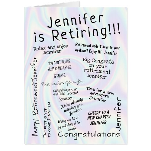  Add Name Funny Personalized Retirement Card
