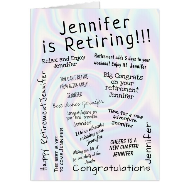  Add Name Funny Personalized Retirement Card (Front)
