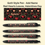 Add Name, Goth Gothic Red Valentines Hearts  Leaf Pen<br><div class="desc">Add the Name,    Change to your own details. See my store for lots more great Pens</div>