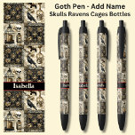 Add Name, Goth Skulls  Ravens Cages Bottles  Black Pen<br><div class="desc">Add the Name,    Change to your own details. See my store for lots more great Pens</div>