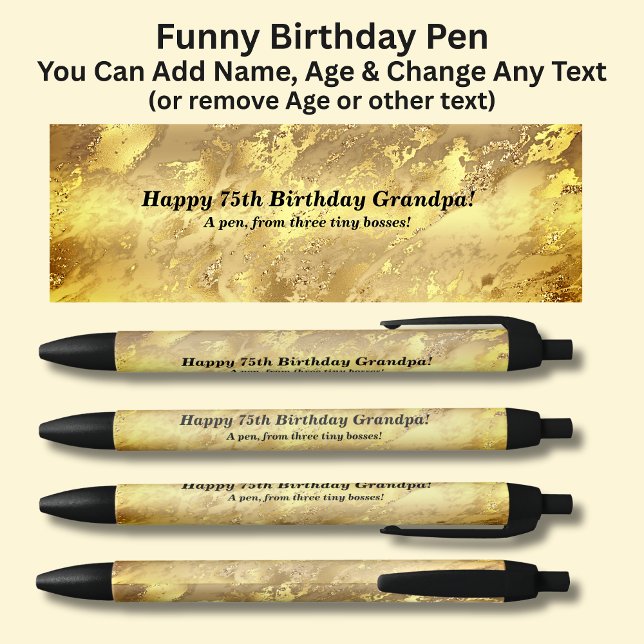 Add Name, Happy Birthday & from Grandkids Pen (Creator Uploaded)