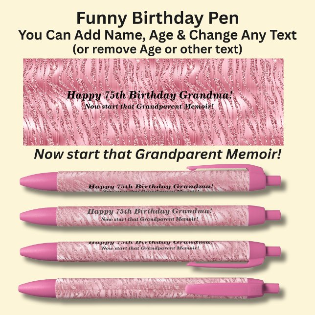 Add Name, Happy Birthday, Now start that Memoir Pen (Creator Uploaded)