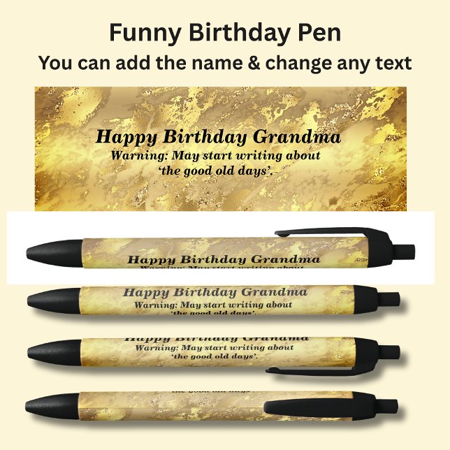 Add Name Happy Birthday & Warning Message Pen (Creator Uploaded)