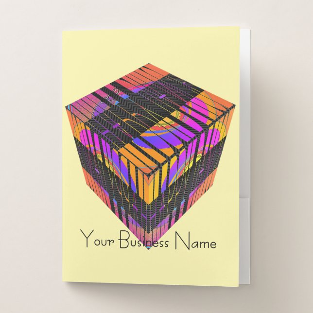 Add Name Happy Dance Cube  Pocket Folder (Front)