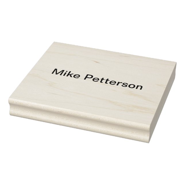 Add name her title custom template simple  rubber stamp (Stamp)