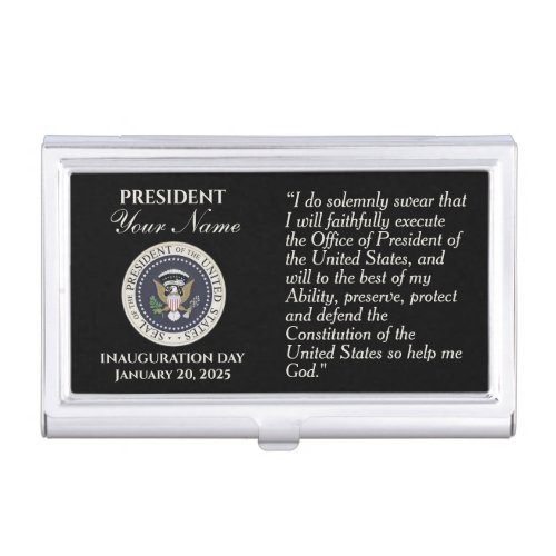 Add Name Inauguration Day January 20 2025 Business Card Case