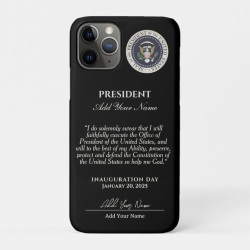 Add Name Inauguration Day January 20 2025 iPhone 11 Pro Case