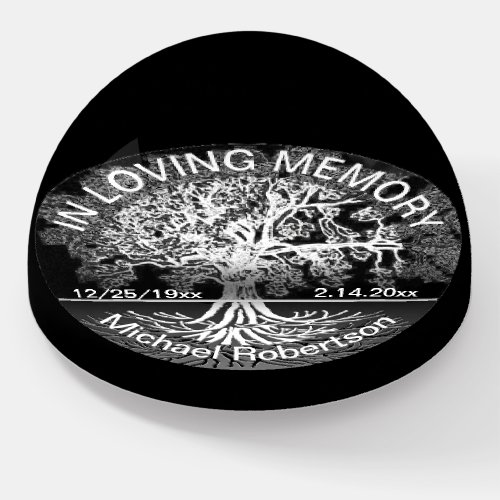 Add Name  Loving Memory  Tree of Life Paperweight