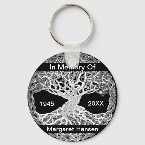 Add Name  Memorial  Tree of Life 2 Keychain