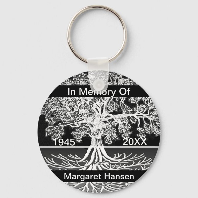 Add Name | Memorial | Tree of Life Keychain (Front)