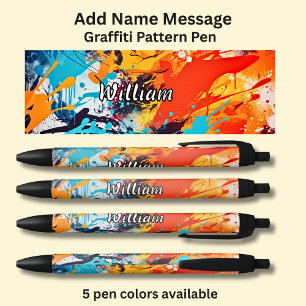 Add Name, Message, on Graffiti Paint Pattern Pen