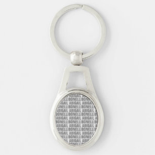 Add name minimalist bold modern grey chic keychain
