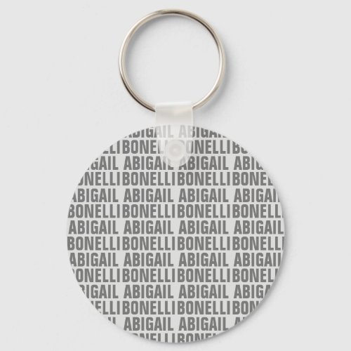 Add name minimalist bold modern grey chic keychain