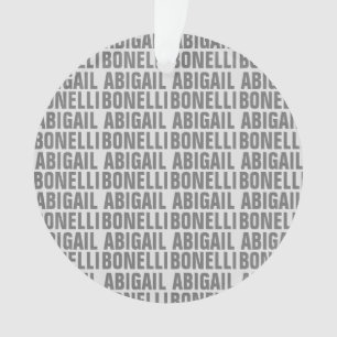 Add name minimalist bold modern grey chic ornament