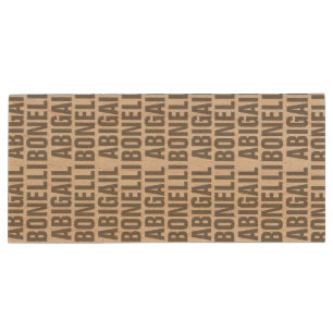 Add name minimalist bold modern grey chic wood flash drive