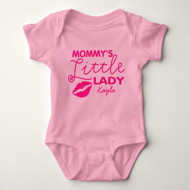 Add Name Mommy's Little Lady Baby Bodysuit (Front)