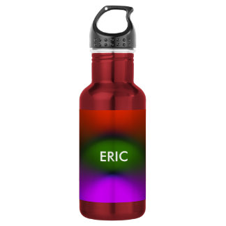 Add Name Neon of Blue, Purple, Green & Orange Stainless Steel Water Bottle