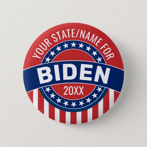 Add Name or State to Support Joe Biden  Button