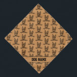 Add Name  or Text, German Shepherd Black on Brown Bandana<br><div class="desc">Add your dog's name,  on this great bowl with German Shepherds all the way around.</div>