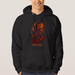 Add Name or Your Text - Lion Astronaut SK8 Space Hoodie