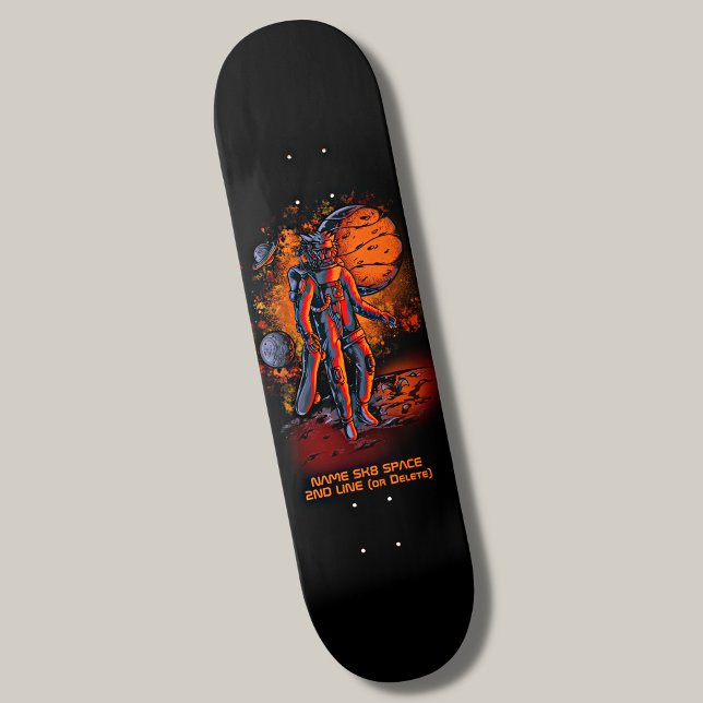 Add Name or Your Text - Lion Astronaut  SK8 Space  Skateboard (Creator Uploaded)