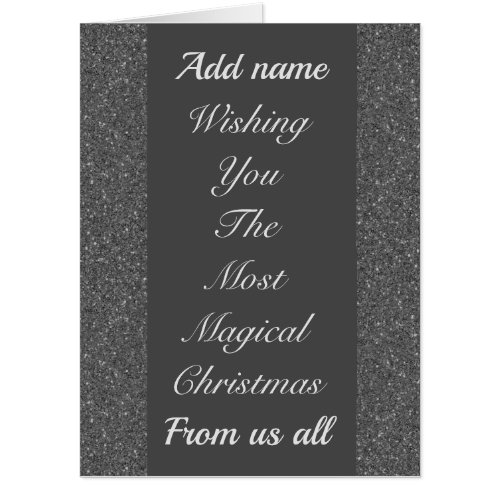 Add name personalised Christmas card from us all