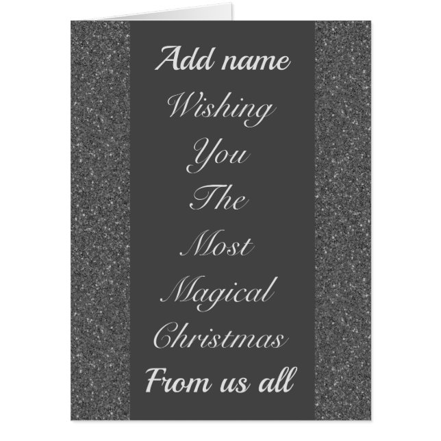 Add name personalised Christmas card from us all (Front)