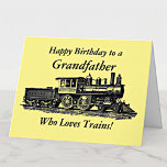 Add Name Personalize Railway Grandfather Birthday Card<br><div class="desc">Change ANY of the text - the grandfather name that you use - Granpa, Poppy, Opa, etc. . . Change ANY of the Text Lines - make it for Birthday, Christmas or any celebration, Add One Name or many names - - - AND Don't forget the extra lines on the...</div>