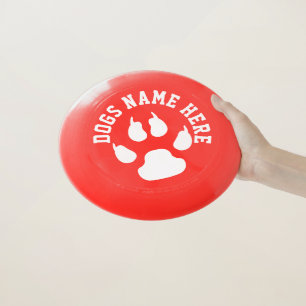 Add Name Personalized Dog Paw Wham-O Frisbee
