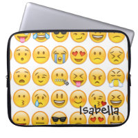 Add Name Personalized Emoji Computer Sleeve