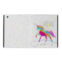 Add Name Personalized Gold Glitter Rainbow Unicorn iPad Case Add Name Personalized Gold Glitter Rainbow Unicorn iPad Case