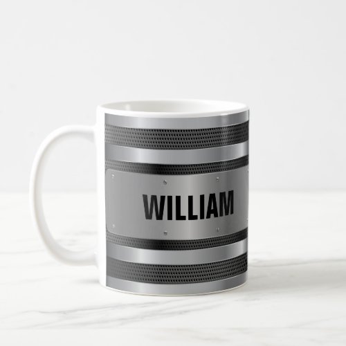 Add Name Personalized U V W X Y Z Metal Badge Coffee Mug